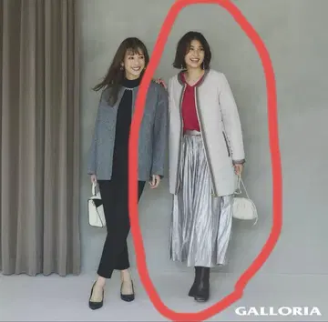 GALLORIA 퀼팅 자켓 충전솜 퀼팅 코트 베이지