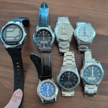 CASIO 손목시계 묶음 판매 7세트 WAVE CEPTOR OCEANUS