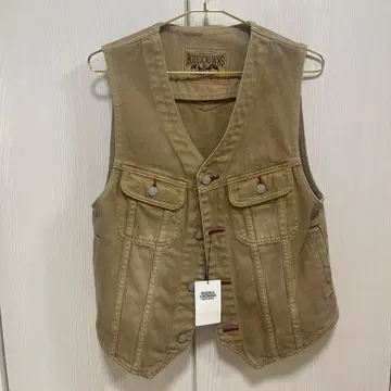 RODEO CROWNS 택 포함 미사용 브라운 베스트 프리 사이즈