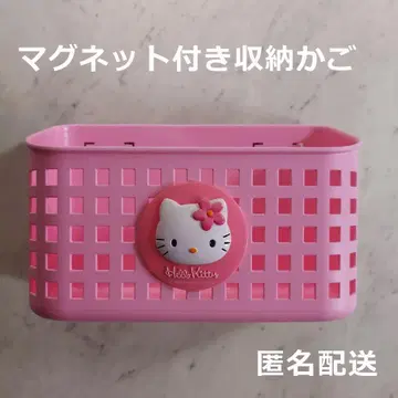 레어! 헬로키티 마그넷 포함 수납 바스켓 1989년 당시 물품