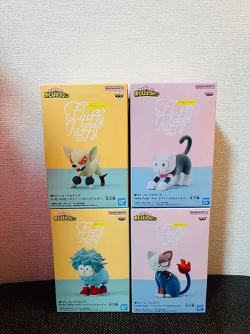 히로아카 Fluffy Puffy 플러피 퍼피 피규어 4종 세트