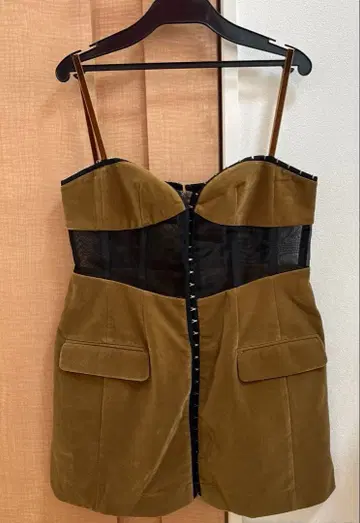 플랭크 프로젝트 벨벳 튜닉 뷔스티에