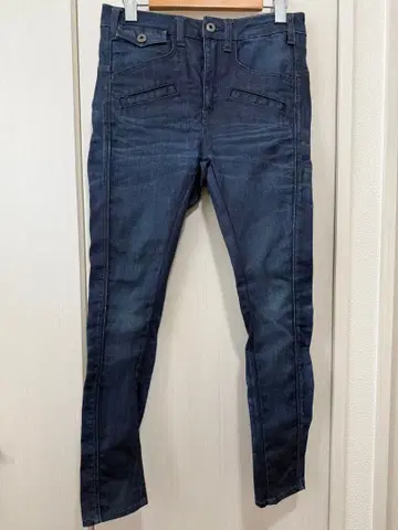 지스타 다크 블루 슬림 핏 데님 팬츠