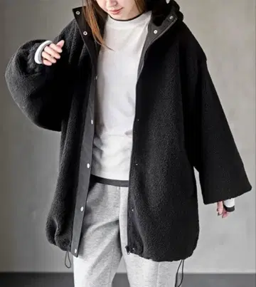 택 포함] 아우터 보아 빅 실루엣 후드 블루종 여성용 rps