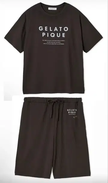 택 포함 미사용 새상품 GELATO PIQUE HOMME 세트 그레이