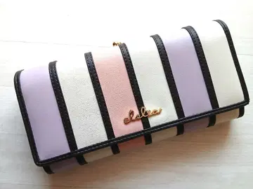 Clelia (클레리아) 가마구치 장지갑 라벤더 x 화이트 x 핑크