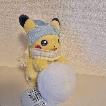 포켓몬 피카츄 봉제 인형 겨울 눈사람 포켓몬 센터 한정판