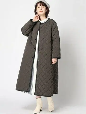 사만사 모스모스 퀼팅 리버서블 롱 코트