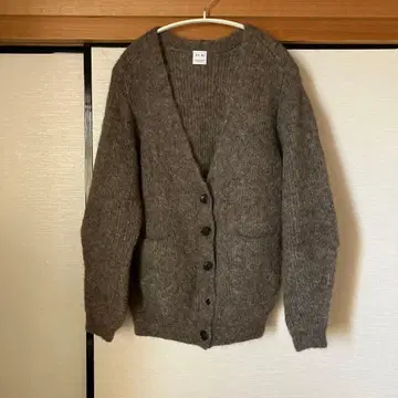 si:m 알파카 울 혼방 V넥 가디건