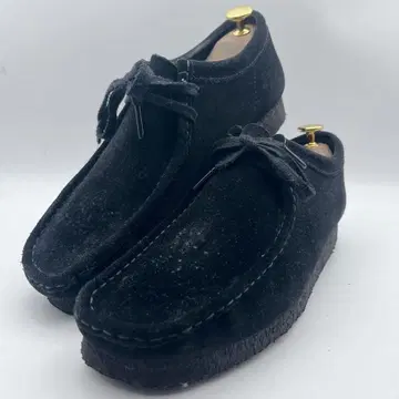 하자품 스테디셀러 클락스 왈라비 모카신 신발 블랙 스웨이드 26.5cm