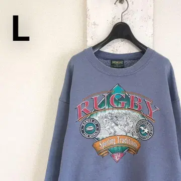 90s 00s 아메리칸 이글 럭비 빅 프린트 맨투맨 L