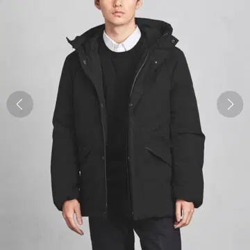 미사용 유나이티드 애로우즈 블랙 다운 자켓 후드 ALLIED