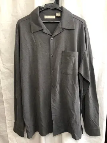 90s DIRECTION 그레이 긴팔 오픈 카라 셔츠