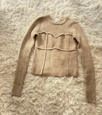 LIAN 뷔스티에 디자인 리브 니트 상의 뷔스티에 니트