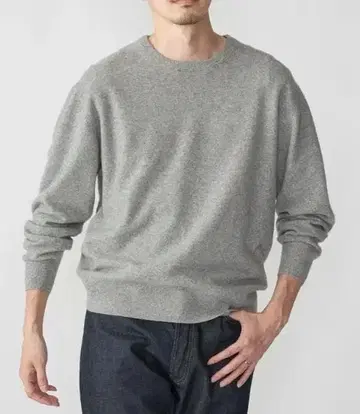 새상품급 SHIPS 쉽스 슈퍼180'S 램스울 크루넥 니트