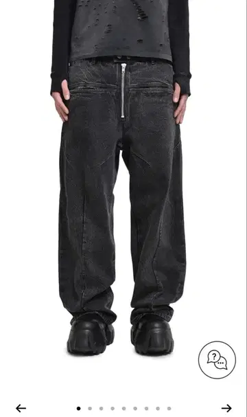 FILTH FRONT ZIP BAGGY DENIM