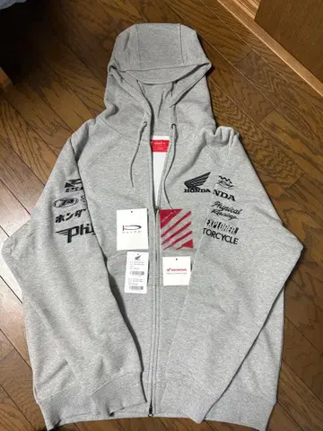 HONDA 그레이 집업 후드티