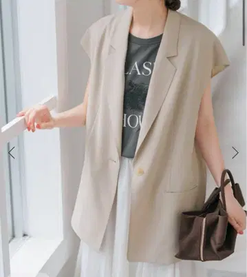 Spick and Span 하이 트위스트 드라이 크로스 베스트 베이지