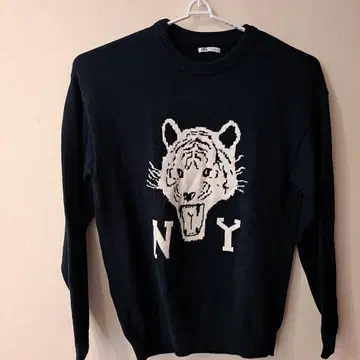ZARA 네이비 XL 호랑이 얼굴 스웨터 NY