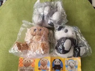 팬더와 곰 봉제 인형 3개 세트