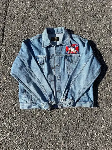 초레어 Harley-Davidson 자수 데님 자켓