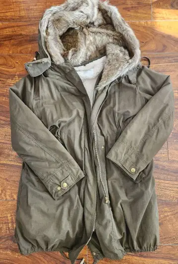 ORB 그린 후드 부착 모즈 코트