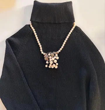 빈티지풍 펄 목걸이
