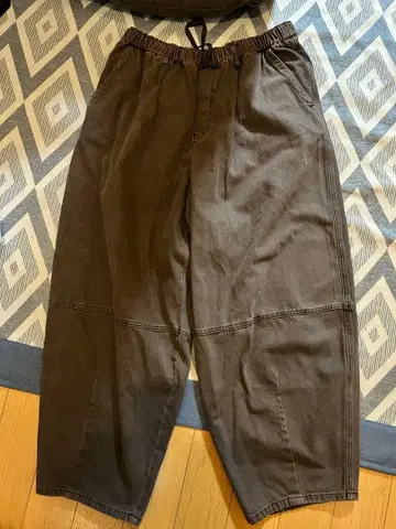 studio CLIP 배럴 데님 팬츠 브라운 L