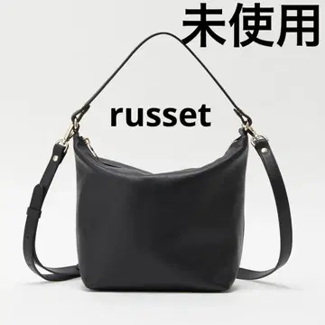 러셋 russet 2way 소프트 가죽 심플 숄더백 블랙