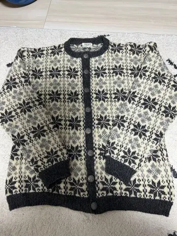 60's 70's HUSFLIDEN 카우친 가디건