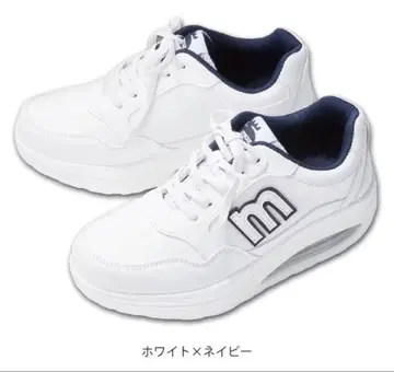 moz 화이트 x 네이비 스니커즈 24~24.5