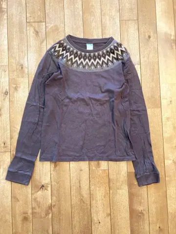 넘버 나인 노르딕 무늬 긴팔 티셔츠 2 조지기