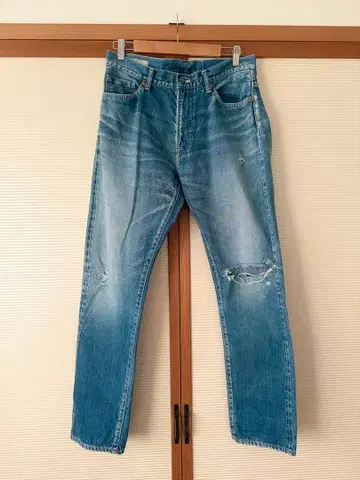 SEVESKIG 세브시그 크러쉬 리페어 가공 셀비치 데님 빈티지