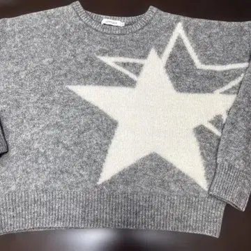 LOVELESS 별 패턴 니트 스웨터 34