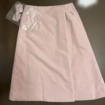 엠즈 그레이시 핑크 턱 스커트 리본 포함 새상품
