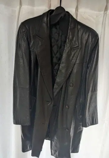 [ LAUTREAMONT ] 로트레아몽 가죽 코트 빈티지 블랙