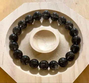 블랙 루틸 쿼츠 팔찌 구경 약 9밀리