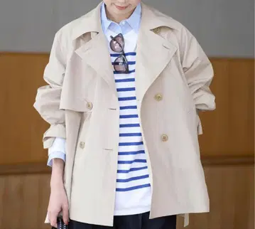 IENA 포플린 오버 숏코트