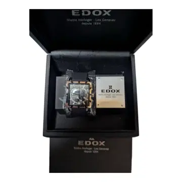 새상품급 EDOX 에독스 클래스 로얄 크로노그래프 부속품 박스 있음