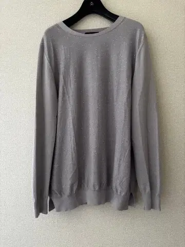 드로어 스팽글 캐시미어 실크 니트