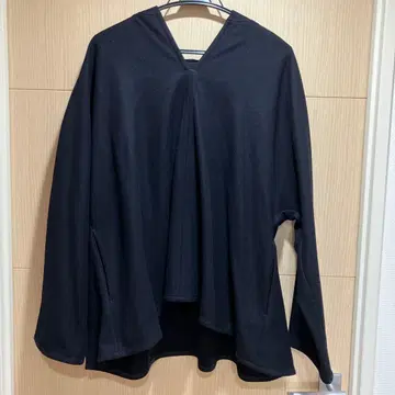 미사용 이에나 블랙 긴팔 후드티 튜닉