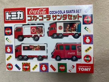 [ 새상품 미개봉 ] 코카 콜라 산타 세트 토미카 4대 트럭 미니카