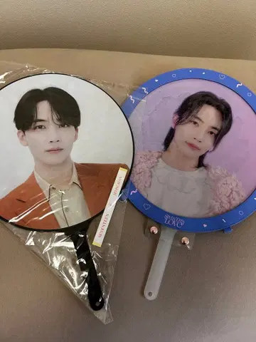 JEONGHAN 양면 디자인 부채 2개 세트