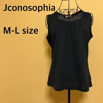 [ Jconosophia ] 슬리브리스 상의/튜닉/블랙/무지