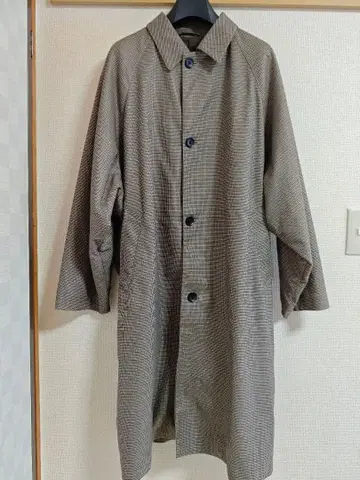 HARE 체크 무늬 스텐카라 코트 SMALL