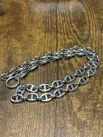 라이온 하트 앵커 체인 목걸이 써지컬 스테인리스