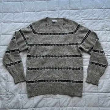 MARGARET HOWELL 그레이 스트라이프 스웨터 M