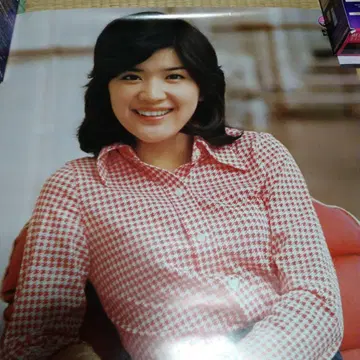 초레어 Junko Sakuada 포스터 빨간색 체크 무늬