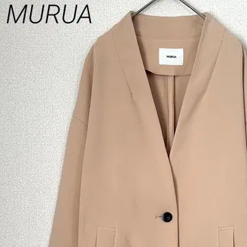 MURUA 노카라 V넥 포켓 심플 루즈핏 자켓