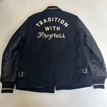 Cootie 쿠티 소매 가죽 바시티 자켓 새상품급 남성용 L